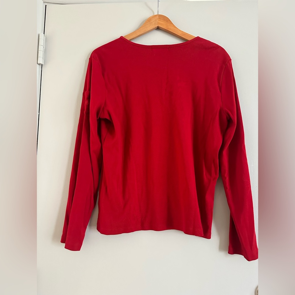 Ralph Lauren red long sleeve shirt like new! 100% cotton - Picture 3 of 3